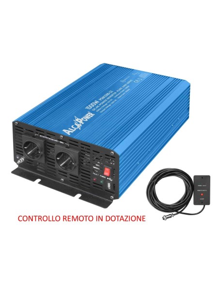 Inverter ONDA PURA SINUSOIDALE Camper e Nautica 1500W da 12V a 220V