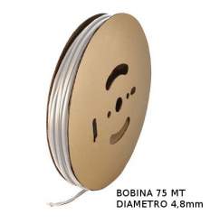Guaina Termorestringente Trasparente 4,8mm - in Bobina da 75 MT