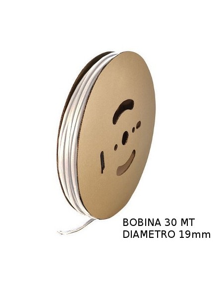 Guaina Termorestringente Bianca 19mm - in Bobina da 30 MT