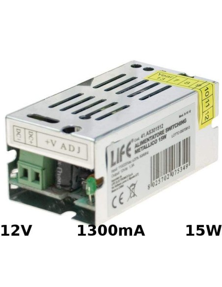 Alimentatore Switching 12V 1.3A 15W