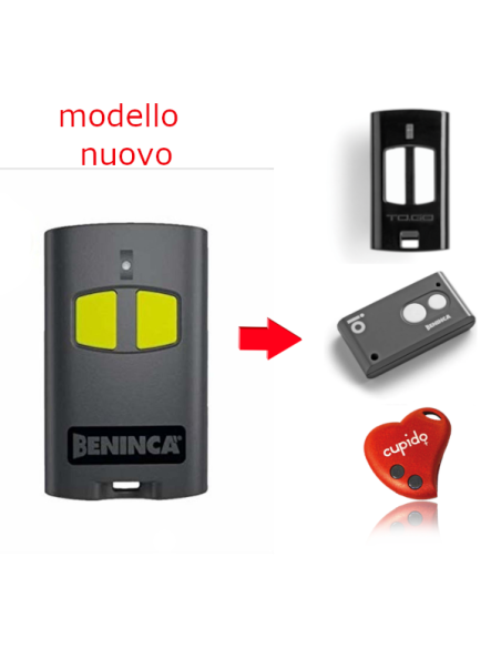 TELECOMANDO Benincà ORIGINALE - TO.GO2WV - 2 CANALI - Batteria INCLUSA