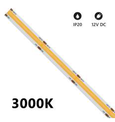 Striscia LED COB IP20 5m 3000K 12V 15W/m 1300lm/m LSC12V-3000K