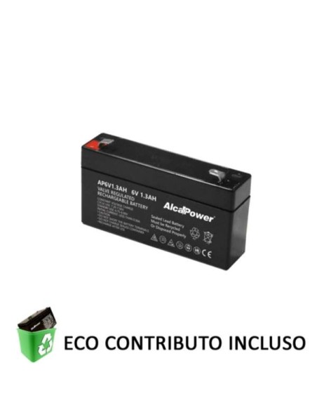Batteria Piombo Ricaricabile Ermetica 6V 1.3Ah