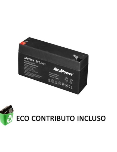 Batteria al piombo ricaricabile ermetica 6V 3,3Ah
