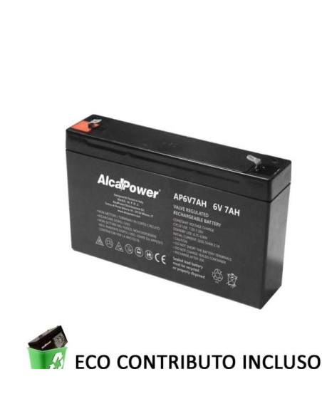 Batteria Ricaricabile Ermetica 6V 7 Ah