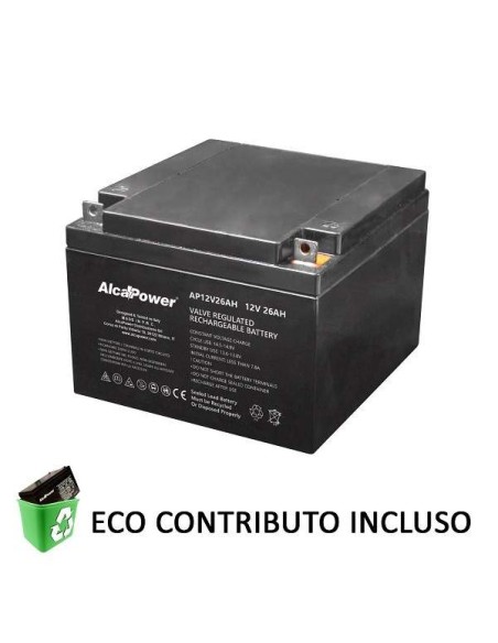 Batteria Piombo Ricaricabile Ermetica 12V 26Ah