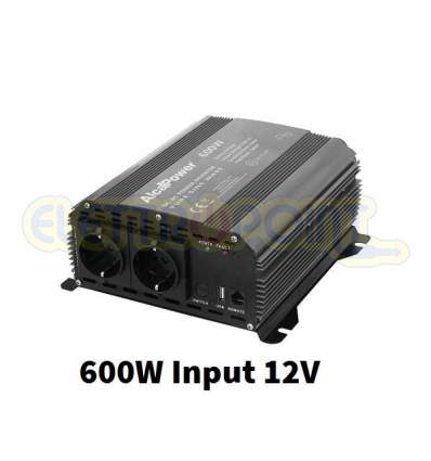 Inverter Sinus. Pura 600W Input 12V DC Out 230V AC IRP600-12