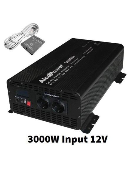 Inverter Sinus. Pura 3000W Inp. 12V Out 230V LCD IRP3000D-12