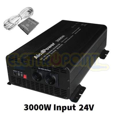 Inverter Sinus. Pura 3000W Inp. 24V Out 230V LCD IRP3000D-24