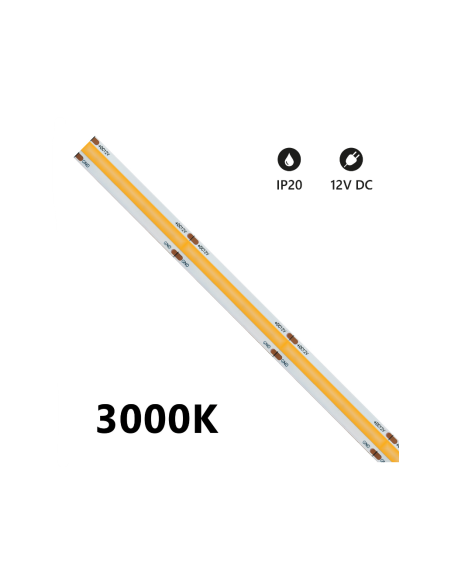 Striscia LEDCOB IP65 5m 3000K 220V 14W/m 1200lm/m