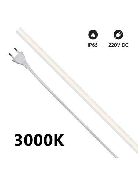 Striscia LEDCOB IP65 20m 3000K 220V 14W/m 1200lm/m