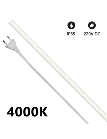 Striscia LEDCOB IP65 20m 4000K 220V 15W/m 1300lm/m