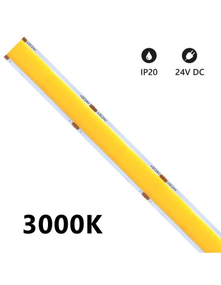 LED COB SURFACE IP20 5m 3000K 24V 25W/m 2600lm/m