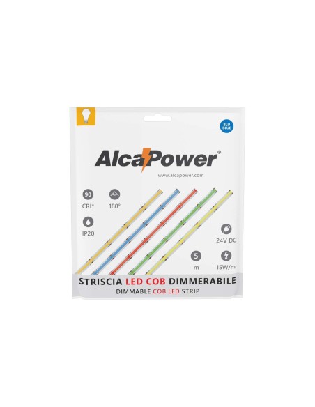 Striscia LED COB 5 metri BLU 24V 15W/m
