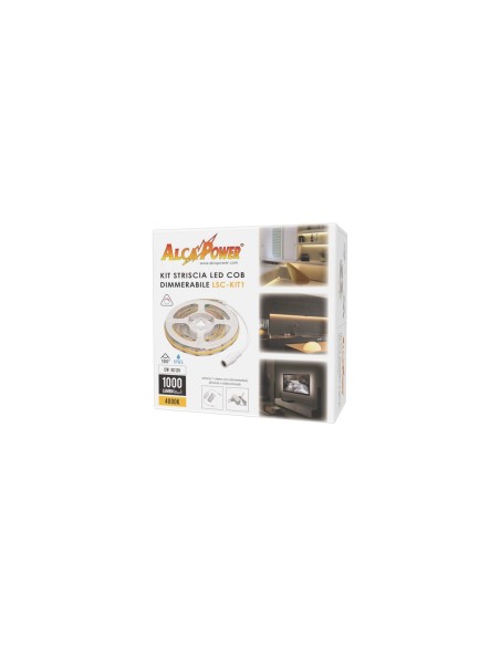 Kit Striscia LED COB 1m IP65 4000K 12V LSC-KIT1