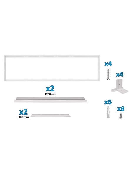 Kit cornice/telaio per soffitto o parete 600*600