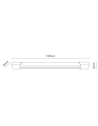 Plafoniera LED IP65 150cm 70W 7000lm 4000K IP65-PL70W