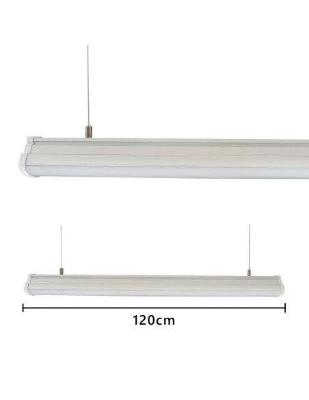 Plafoniera LED Rail IP42 120cm 40W 4000lm 4000K RAIL40W