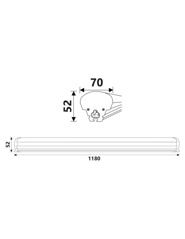 Plafoniera LED Rail IP42 120cm 40W 4000lm 4000K RAIL40W