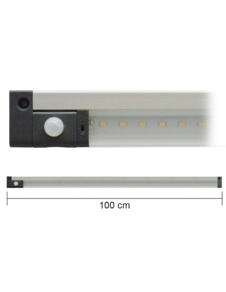 Barra LED con Sensore PIR 12V 10W 800lm 4000K 1m AP100PIRN
