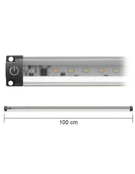 Barra LED con Interruttore 12V 10W 800lm 3000K 1m AP100PC
