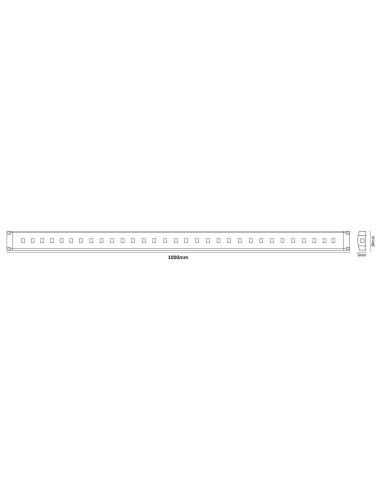 Barra LED con Interruttore 12V 10W 800lm 3000K 1m AP100PC