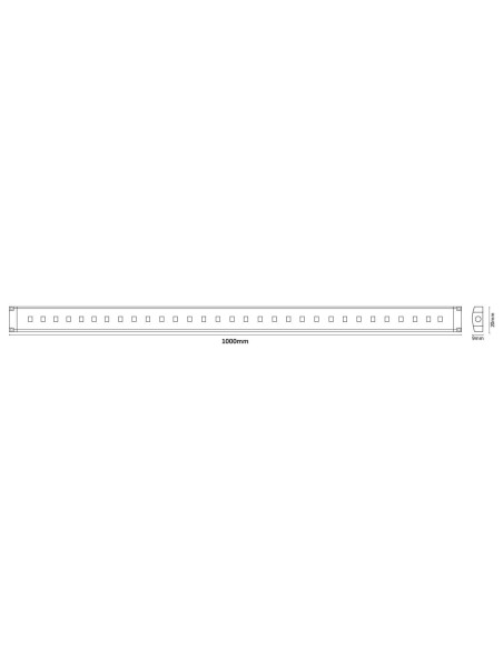 Barra LED con Interruttore 12V 10W 800lm 3000K 1m AP100PC