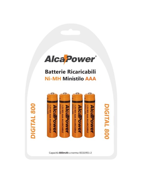 Blister di 4 NI-MH AAA 1.2V Digital 800 AP800AAAH-C4