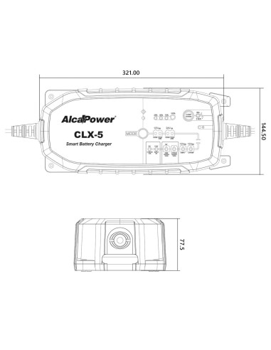 Carica Batterie Auto 26A 12/24V 25-500Ah LiFePO4