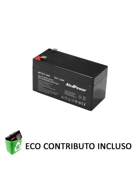 Batteria Piombo Ricaricabile Ermetica 12V 1,3Ah