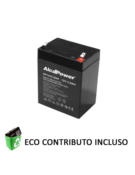 Batteria Piombo Ricaricabile Ermetica 12V 2,9Ah