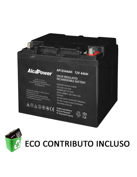 Batteria Piombo Ricaricabile Ermetica 12V 44Ah