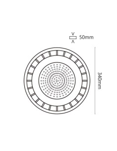 Proiettore LED UFO 150W 15000lm 4000K 2