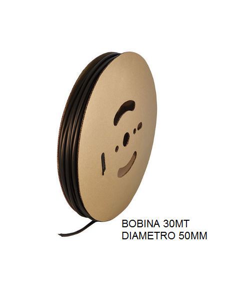 Guaina Termorestringente Nera 38mm - in Bobina da 30 MT