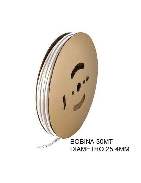 Guaina Termorestringente Bianca 12,7mm - in Bobina da 30 MT
