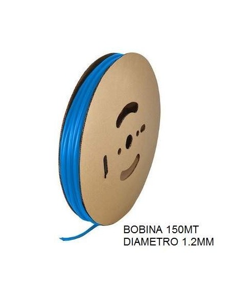Guaina Termorestringente Blu 3,2mm - in Bobina da 150 MT