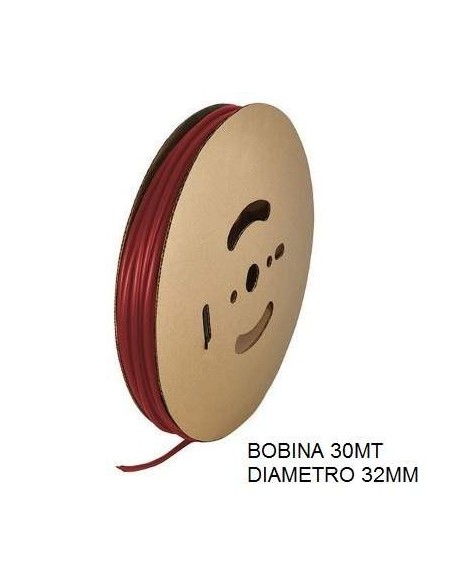 Guaina Termorestringente Rossa 32mm - in Bobina da 30 MT