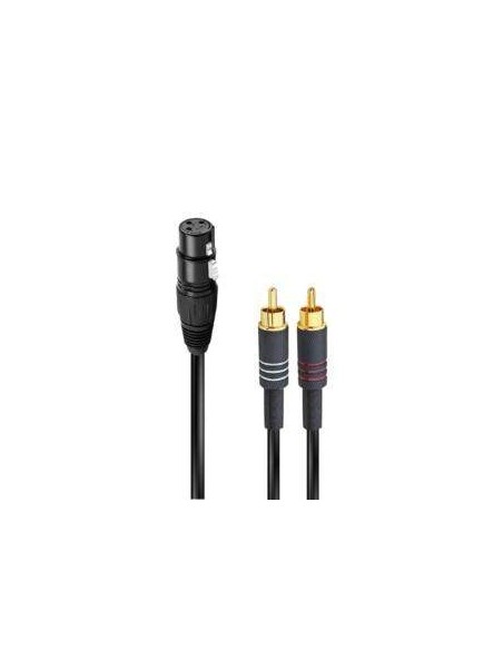 Cavo audio XRL f a 2 RCA m 1.5mt