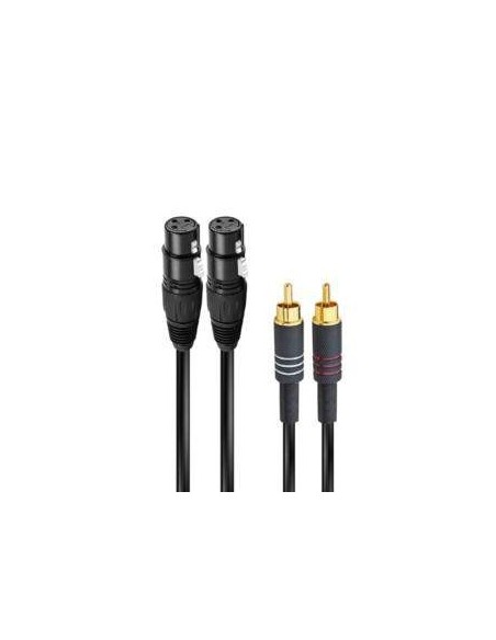 Cavo audio 2 XRL f a 2 RCA m 1.5mt