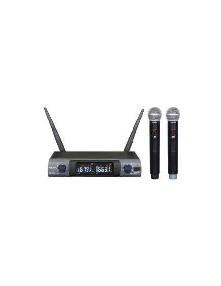 Doppio radiomicrofono palmare UHF