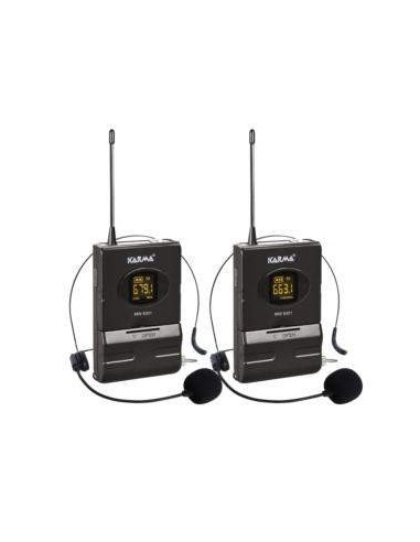 Doppio radiomicrofono UHF ad archetto