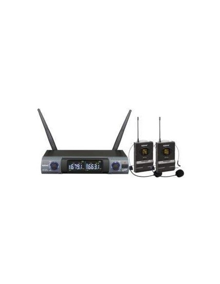 Doppio radiomicrofono UHF ad archetto
