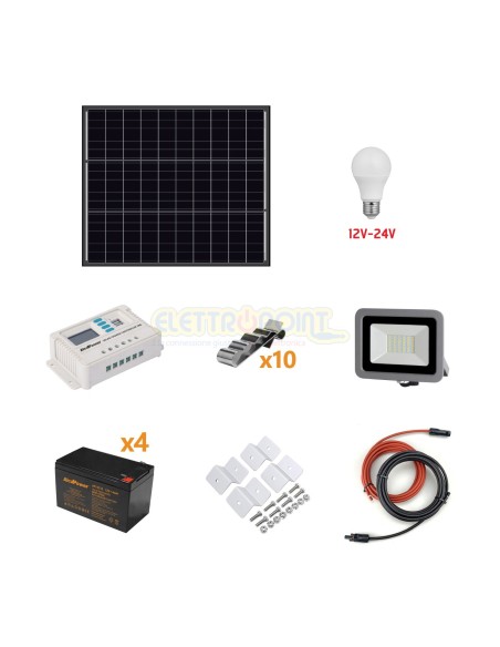 KIT Fotovoltaico a isola 100W