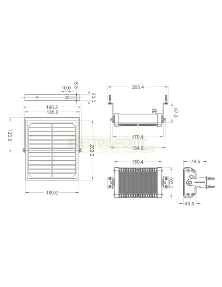 Proiettore solare 3000lm: Illuminazione potente e versatile con telecomando