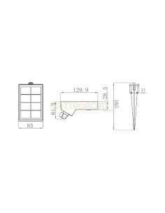 LED solare 500lm con picchetto e sens.crepuscolare 2