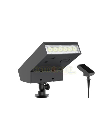 LED solare 500lm con picchetto e sens.crepuscolare