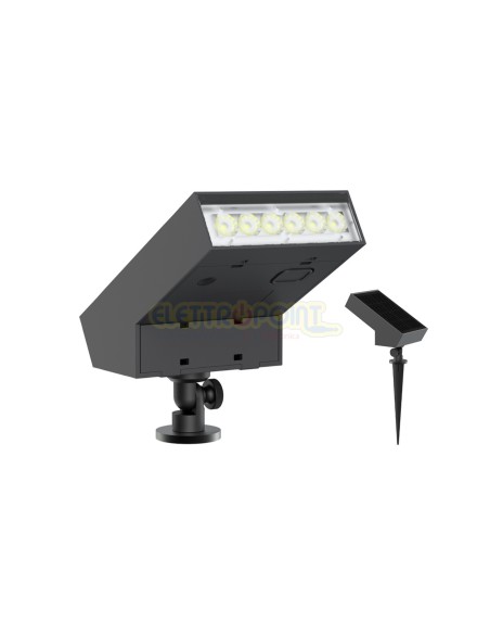 LED solare 500lm con picchetto e sens.crepuscolare