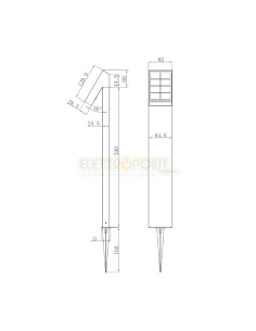 LED solare da giardino 500lm+sensore crepuscolare 2
