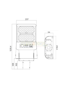 Proiett. stradale solare IP65 6000lm multifunzione 2